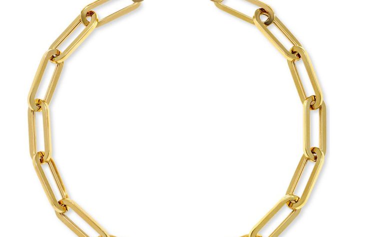 22kt gold Paper Clip Bracelet