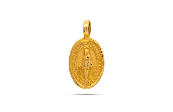 Gold Miraculous Medal Pendant