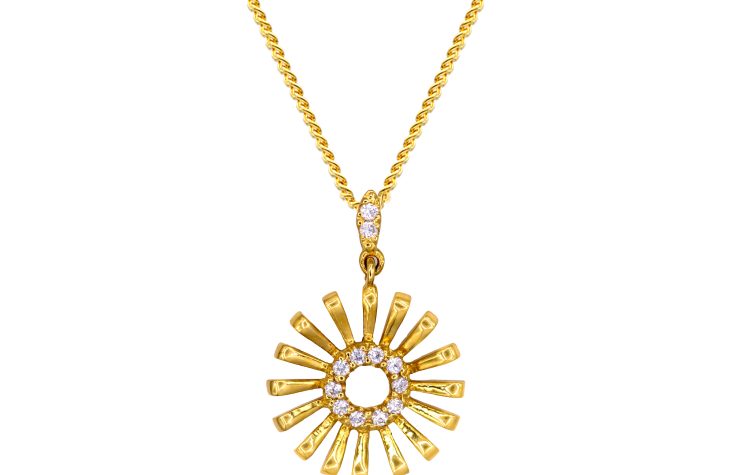 Brilliant Bling gold pendant