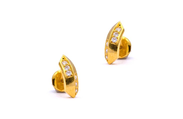 Zirconia Zenith gold earrings